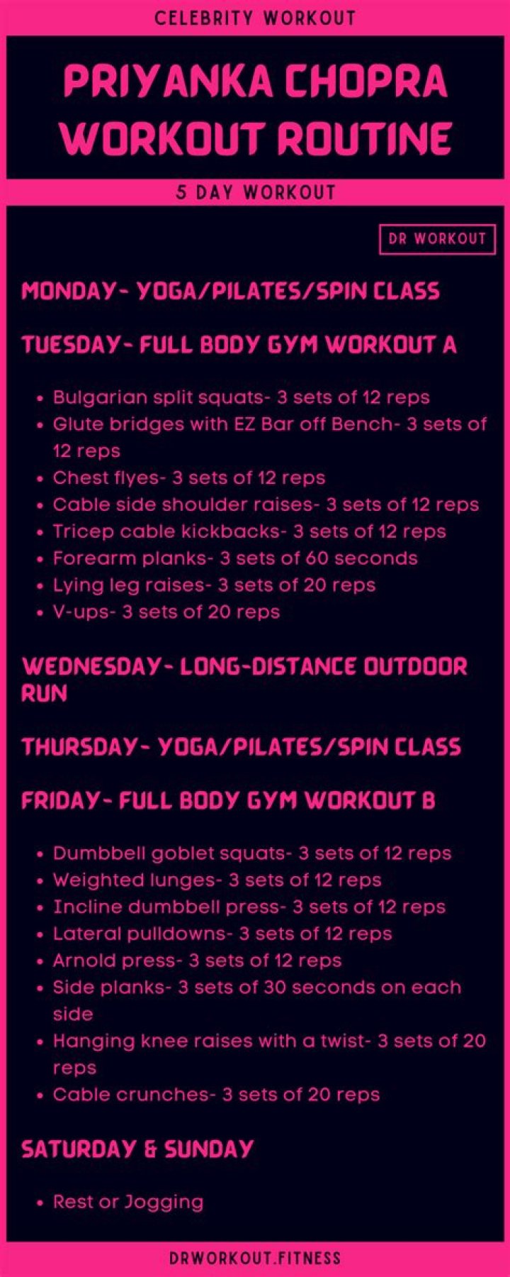 Priyanka Chopra Workout Routine